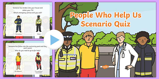 Eyfs People Who Help Us Scenario Quiz Lehrer Gemacht