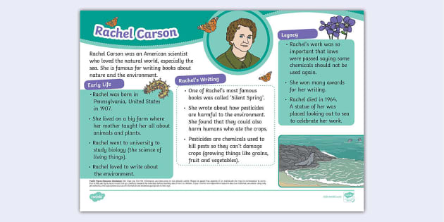 Ks Rachel Carson Fact File Hecho Por Educadores Twinkl