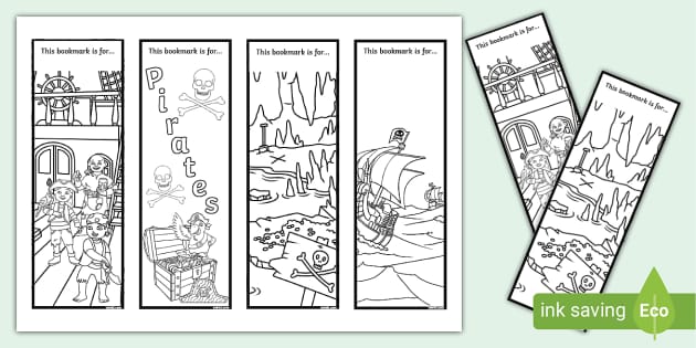 Pirates Colouring Bookmarks Teacher Made Twinkl