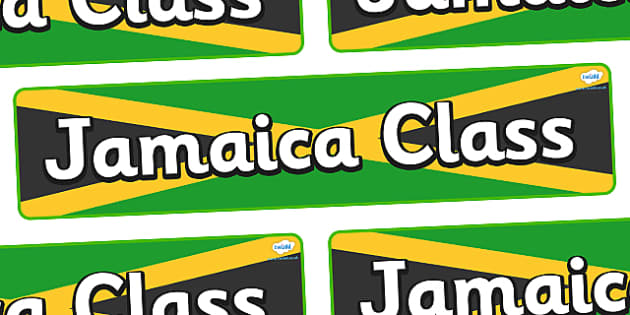 Free Jamaica Themed Classroom Display Banner Twinkl