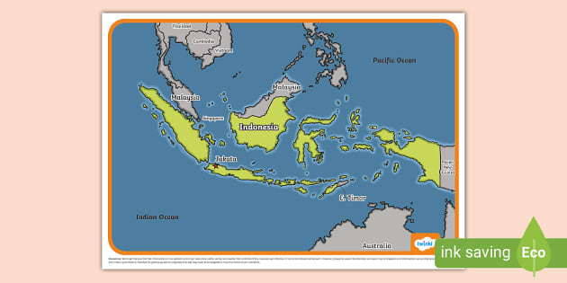 Ks Map Of Indonesia Asia Around The World Twinkl