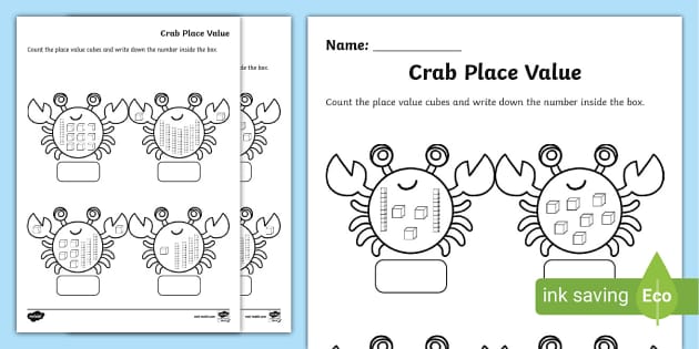 Free Crab Place Value Activity Sheet Twinkl