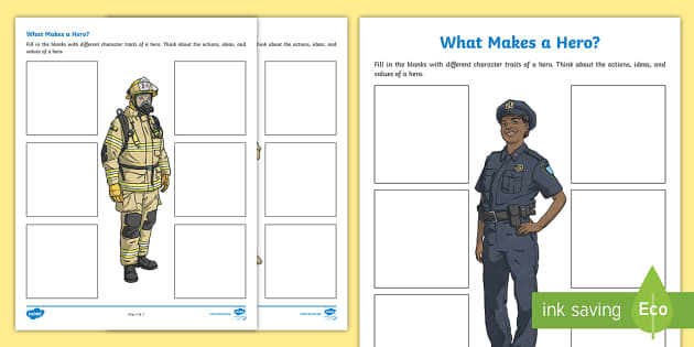 What Makes A Hero Worksheet Th Grade Resource Twinkl