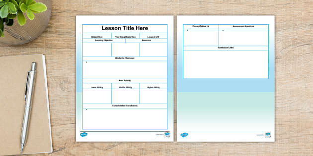 Editable Lesson Planning Template Profesor Hizo Twinkl