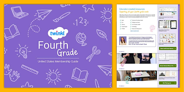 Free Fourth Grade Membership Guide United States Twinkl