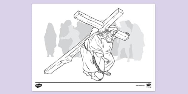 Stations Of The Cross Colouring Page Colouring Sheets