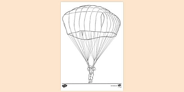 Parachute Colouring Sheet Colouring Sheets Teacher Made