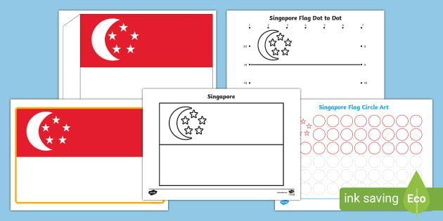 Singapore National Day Display Pack Profesor Hizo Twinkl