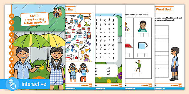 Interactive Home Learning Activity Booklet Level Book