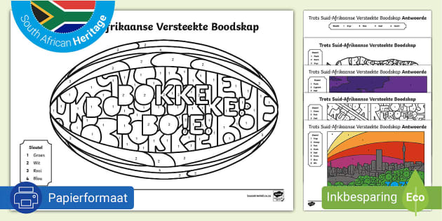 Trots Suid Afrikaanse Versteekte Boodskap Inkeur Twinkl