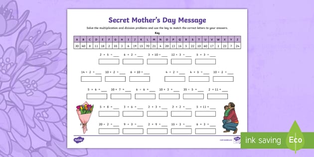 Mother S Day Multiplication And Division Activity Twinkl