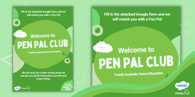 Free Home Education Pen Pal Application Form Twinkl