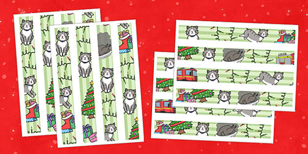 Christmas Cat Themed Display Border L Enseignant A Fait