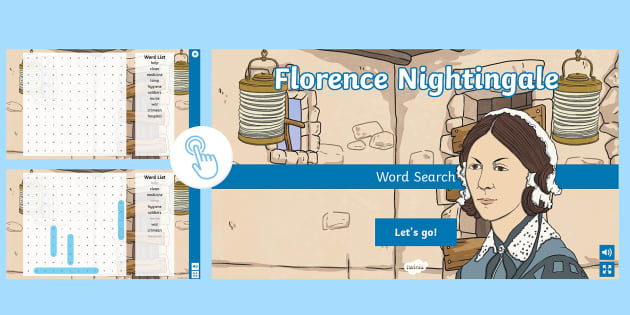 Florence Nightingale Interactive Word Search Teacher Made