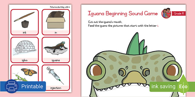 Gr R Phonics Printable Game I Sound Lehrer Gemacht