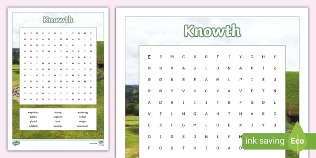 Knowth Word Search L Insegnante Ha Fatto Twinkl