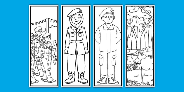 Army Colouring Bookmark Teacher Made Twinkl