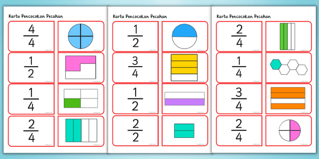 New Kartu Pencocokan Pecahan Teacher Made Twinkl The Best Porn Website
