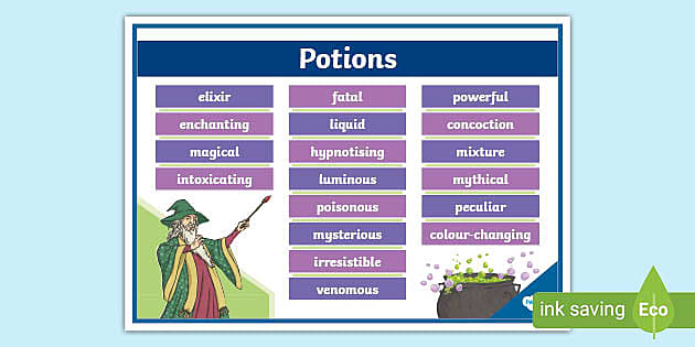 Ks Potions Word Mat Twinkl English Teacher Made