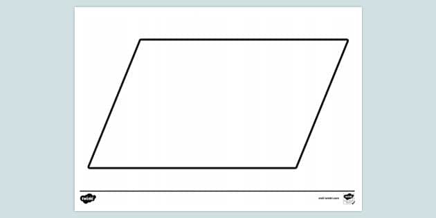 FREE Parallelogram Colouring Colouring Sheets Twinkl