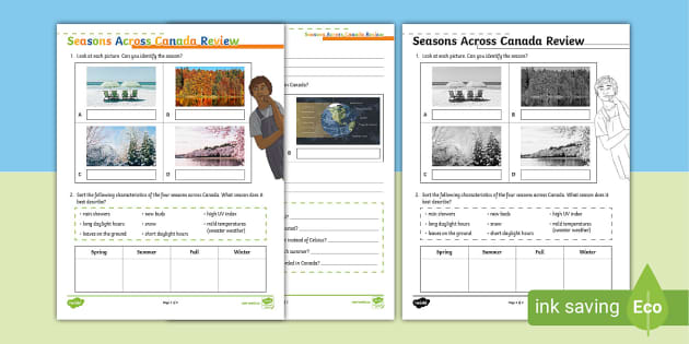 Seasons Matching Worksheet Twinkl CA Lehrer Gemacht