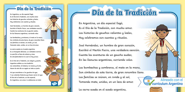 Poema Día de la Tradición teacher made Twinkl