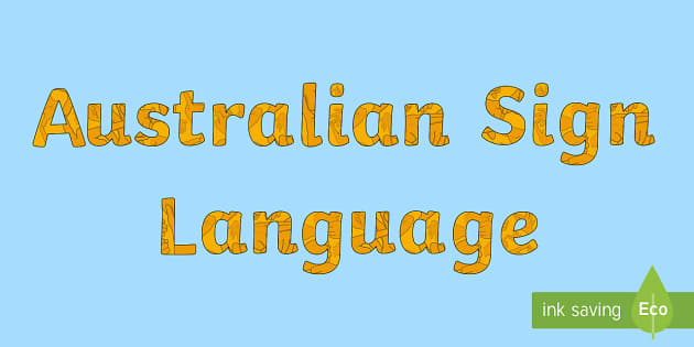 Australian Sign Language Title Display Lettering Twinkl