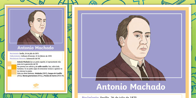 P Ster Informativo Antonio Machado Teacher Made Twinkl