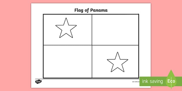 Panama Flag Colouring Sheet Teacher Made Twinkl