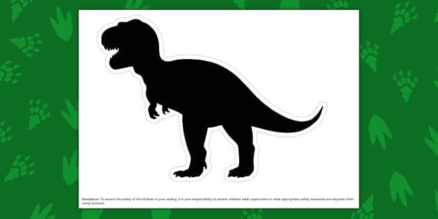 T Rex Silhouette Cut Out Lehrer Gemacht Twinkl