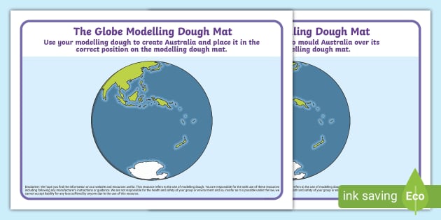 The Globe Modelling Dough Activity Mat Professor Feito