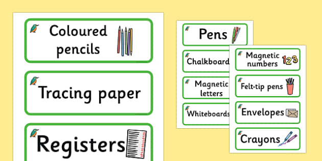 FREE Kingfisher Themed Editable Writing Area Resource Labels