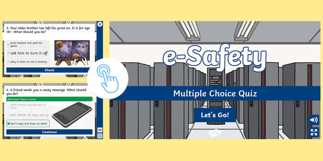 Interactive Multiple Choice E Safety Quiz KS1 Twinkl Go