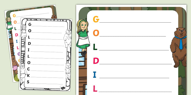 Goldilocks Acrostic Poem Template Teacher Made Twinkl