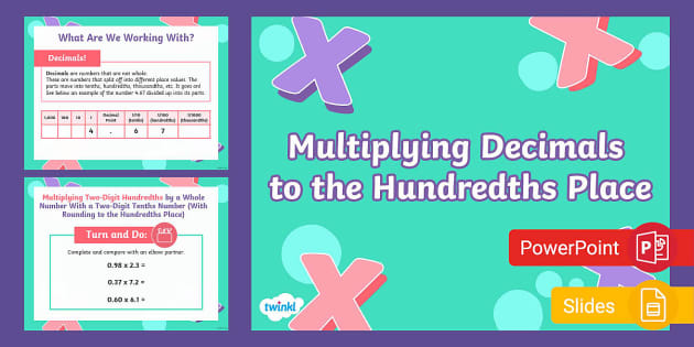 Fifth Grade Multiplying Decimals To The Hundredths Place