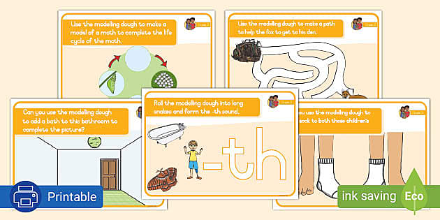 Grade 2 Phonics Th Modelling Dough Playmats Teacher Made