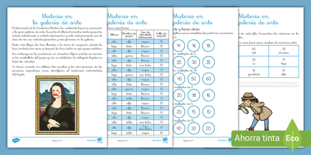 Juego Matem Tico Misterio En La Galer A De Arte Twinkl