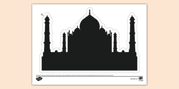 Taj Mahal Silhouette Cut Out Profesor Hizo Twinkl