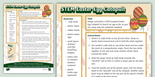 STEM Easter Egg Catapult Lehrer Gemacht Twinkl