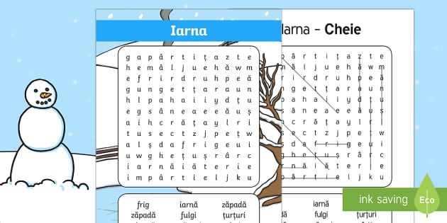 Iarna Careu De Cuvinte Teacher Made Twinkl