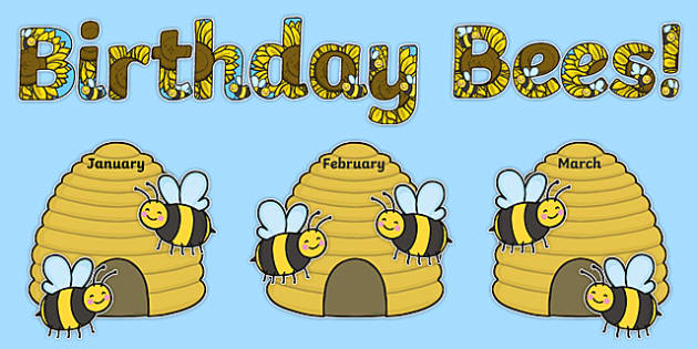Birthday Bees Display Pack Teacher Made