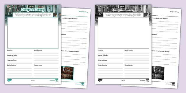 Design A Library Worksheet Hecho Por Educadores Twinkl