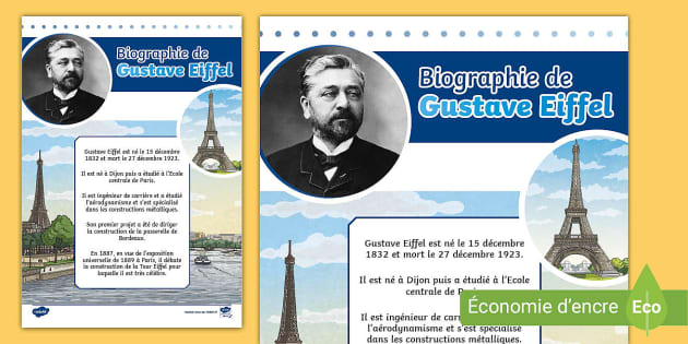 Biographie De Gustave Eiffel Teacher Made Twinkl