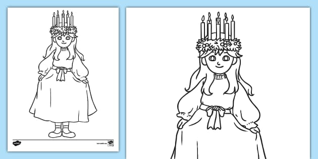 St Lucia S Day Coloring Sheet Teacher Made Twinkl