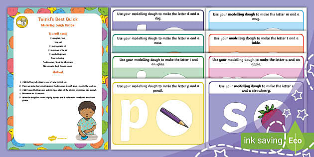 Phase Phonics Modelling Dough Pack Recipe And Mat