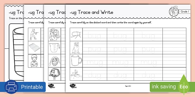 Grade 1 Ug Trace And Write Hecho Por Educadores Twinkl