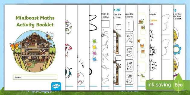 Minibeast Themed Maths Activity Book Hecho Por Educadores