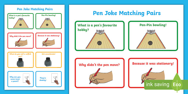 Pen Joke Matching Pairs Teacher Made Twinkl