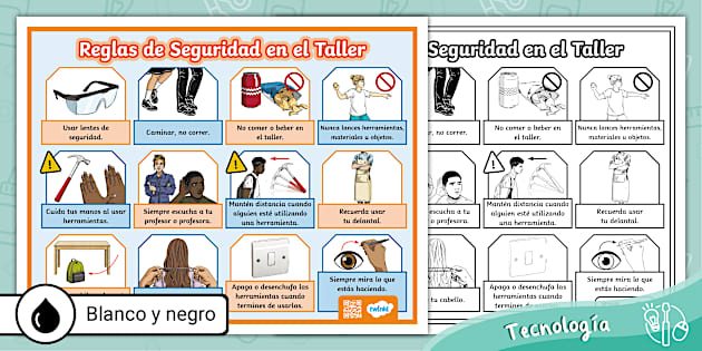 P Ster Reglas Seguridad Taller Twinkl