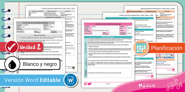 Planificación Unidad 2 1º Básico Música Clases OA